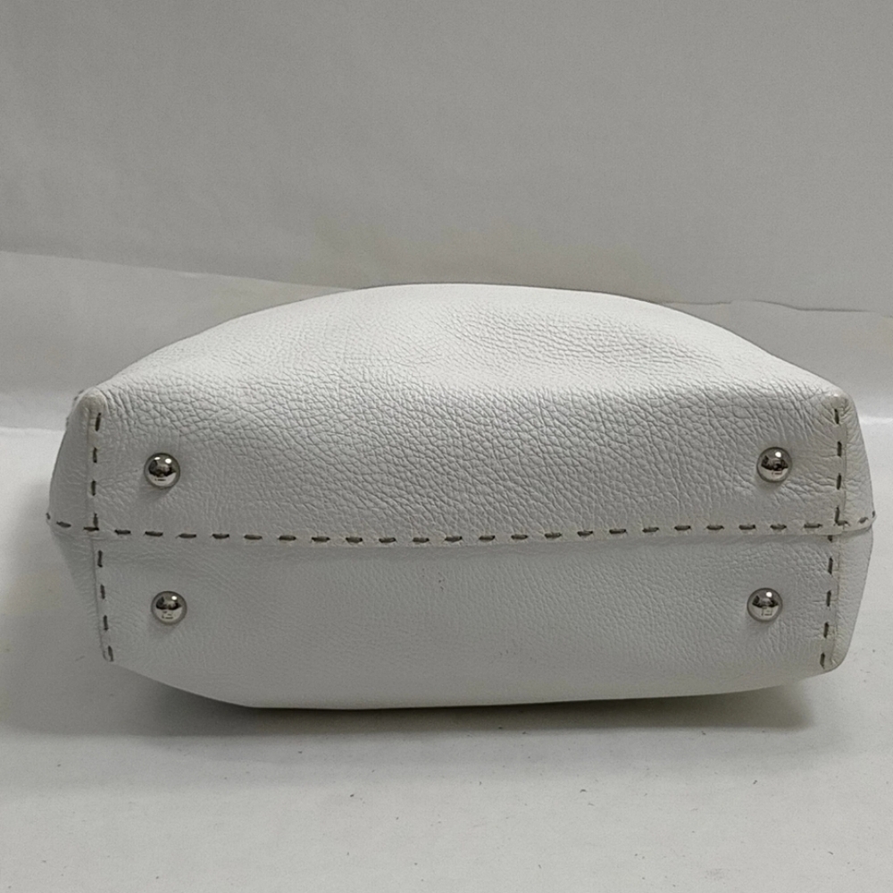 Fendi Selleria White Leather Handbag - Picture 5 of 12